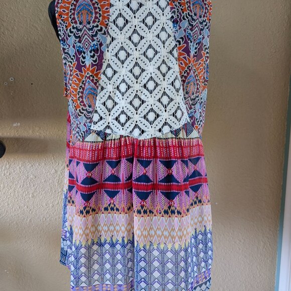 Patterned Flowy Tank, L - Picture 2 of 6